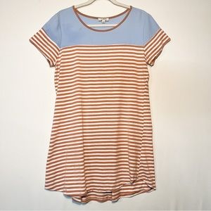 Umgee Orange and Blue Striped Sun Dress